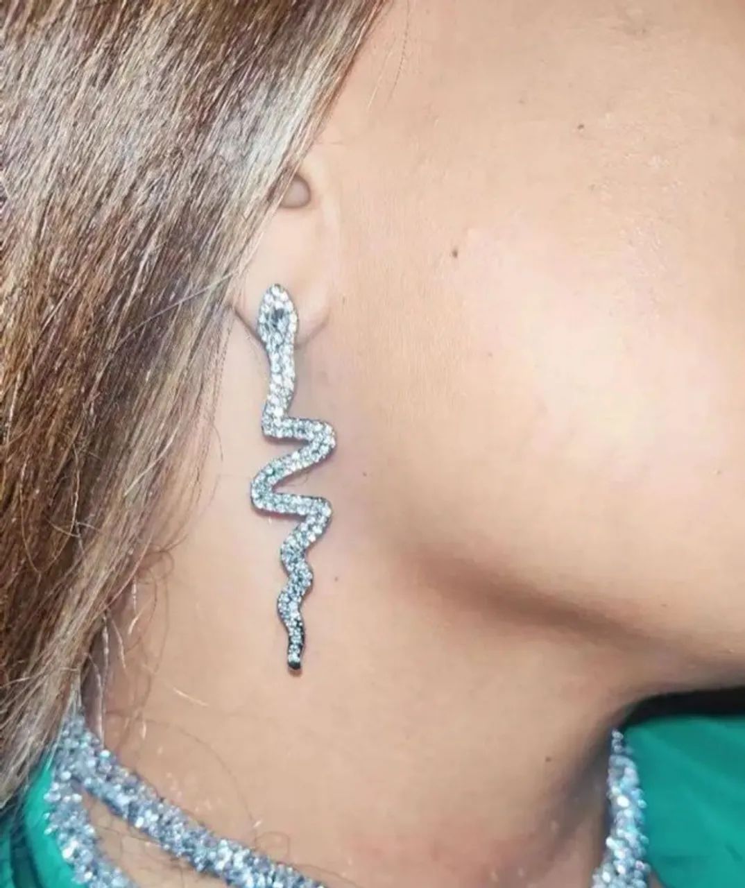 Brinco de Serpente Strass (novo) - Foto 3