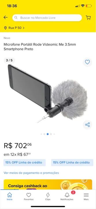 Microfone RØDE VideoMic Me para iPhone e iPad - Foto 4