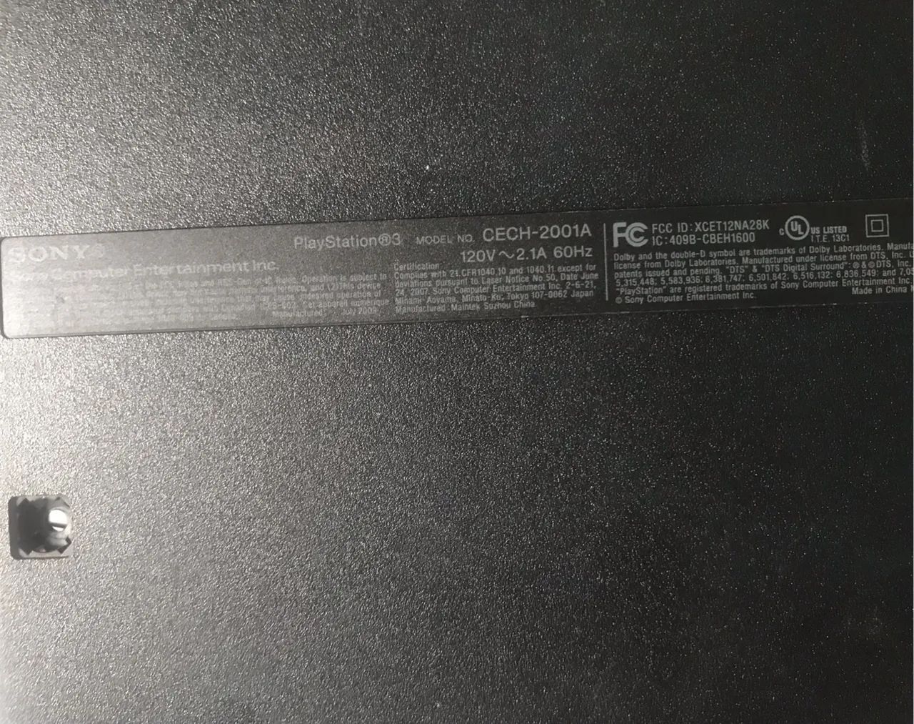 Carcaça inferior Ps3 Slim modelo 2001A - Foto 4