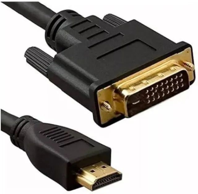 Cabo DVI para HDMI de 1,8m / 180cm compatível com computadores, notebooks e TVs - Foto 3