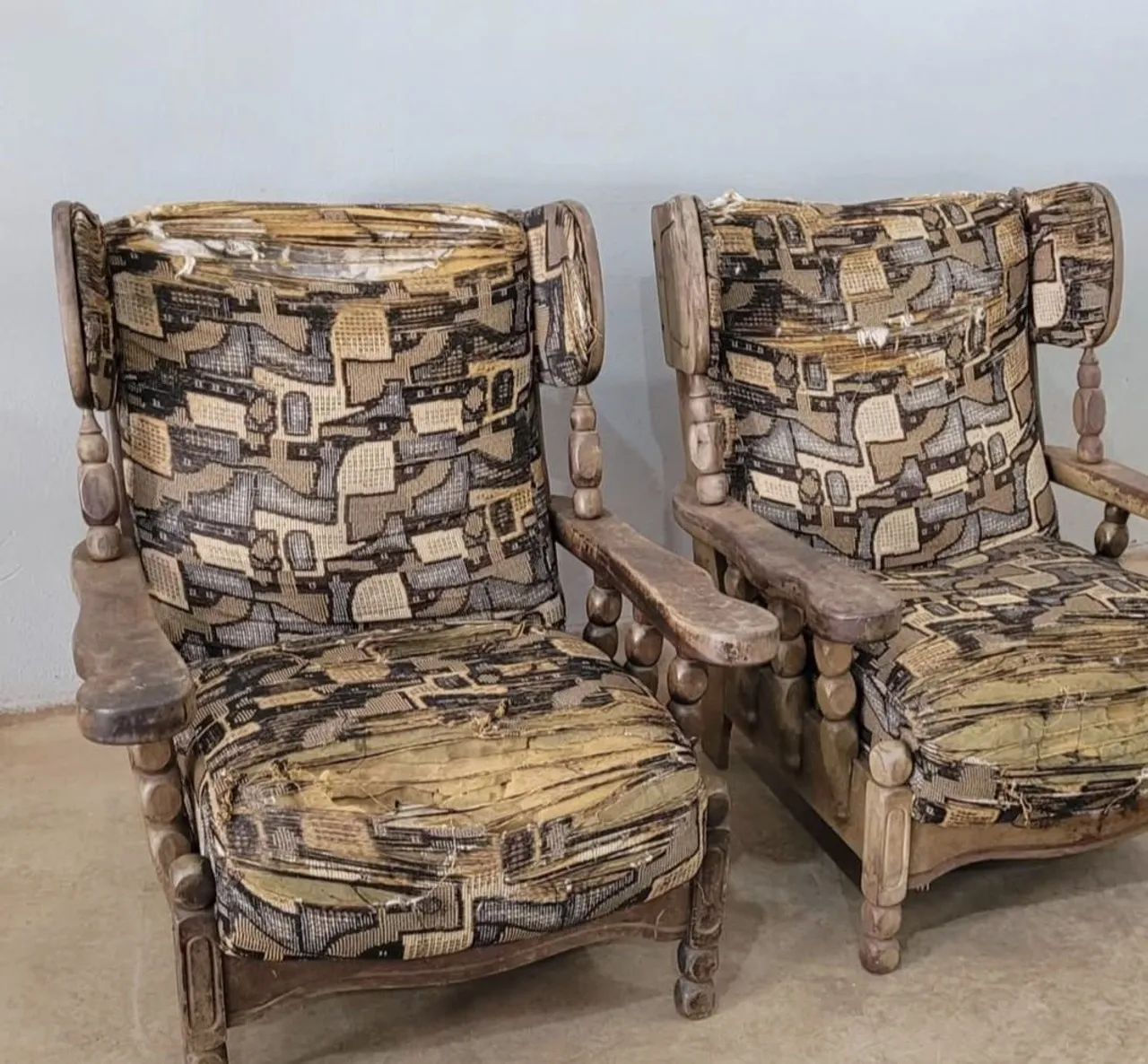 Reforma de poltrona no tecido factor marrom - Foto 5