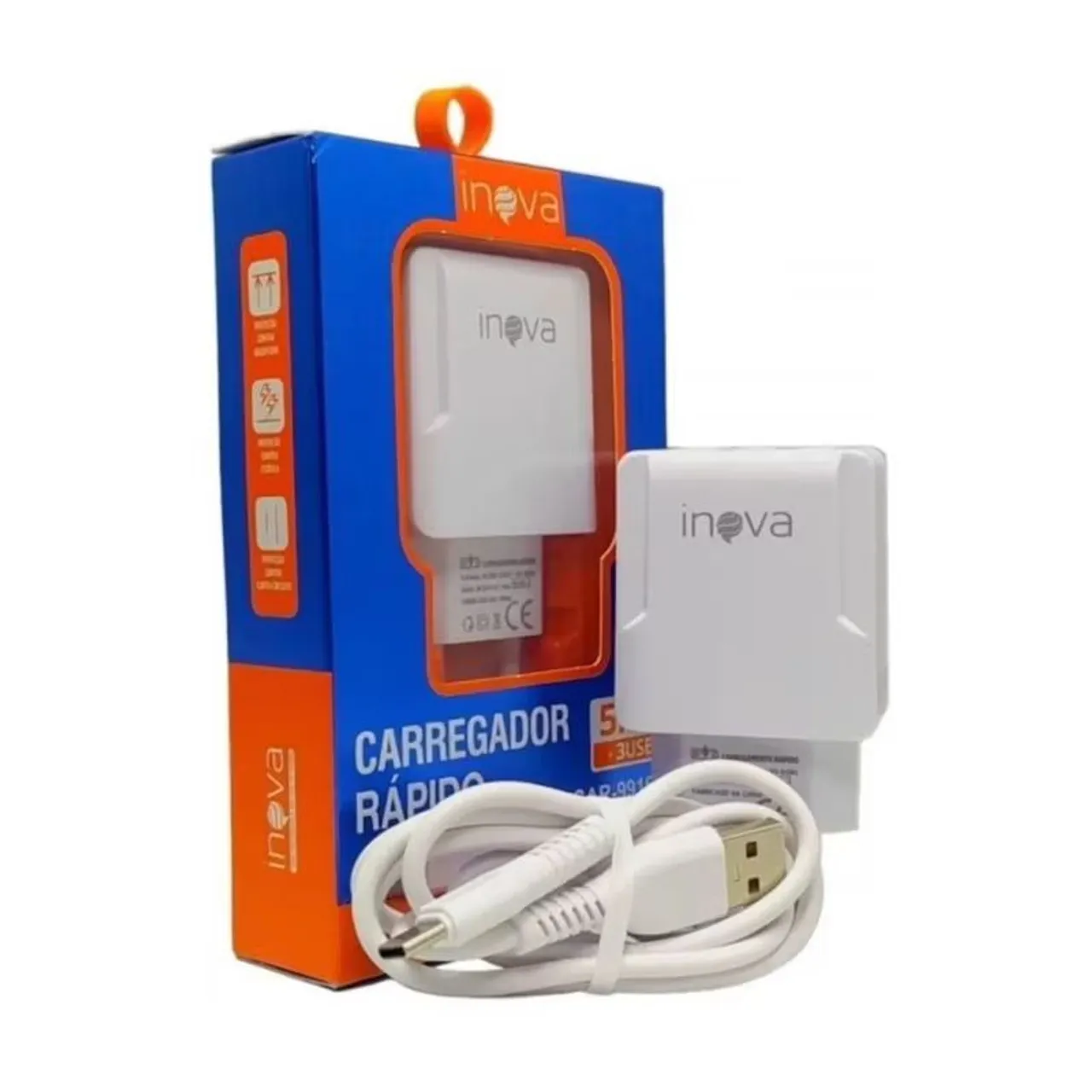 Carregador Rápido 5V 3.0A Inova para Celular