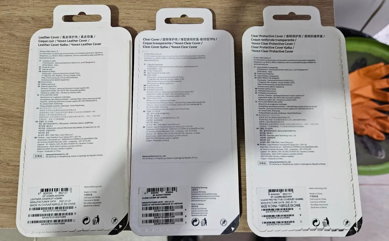 3 Capas Original Samsung Galaxy S21+/S21+ 5G - Leather, Clear e Protective - Foto 2