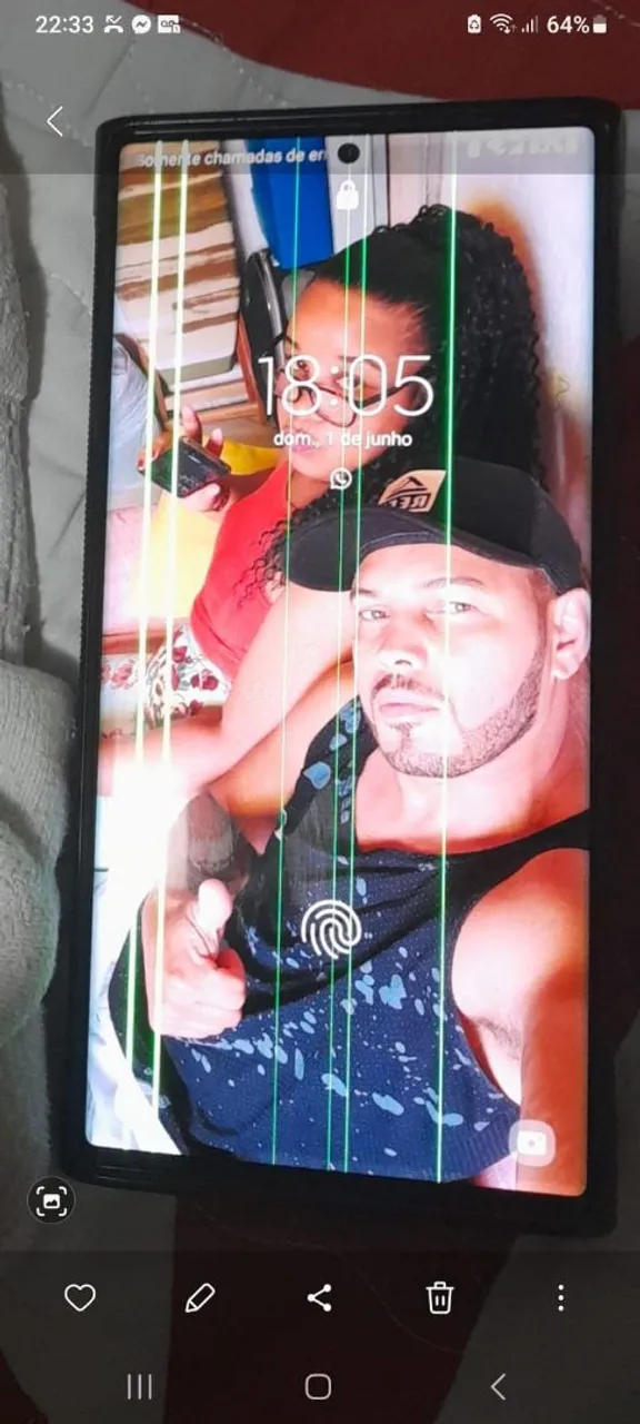 Tela para Samsung com linhas funcionando