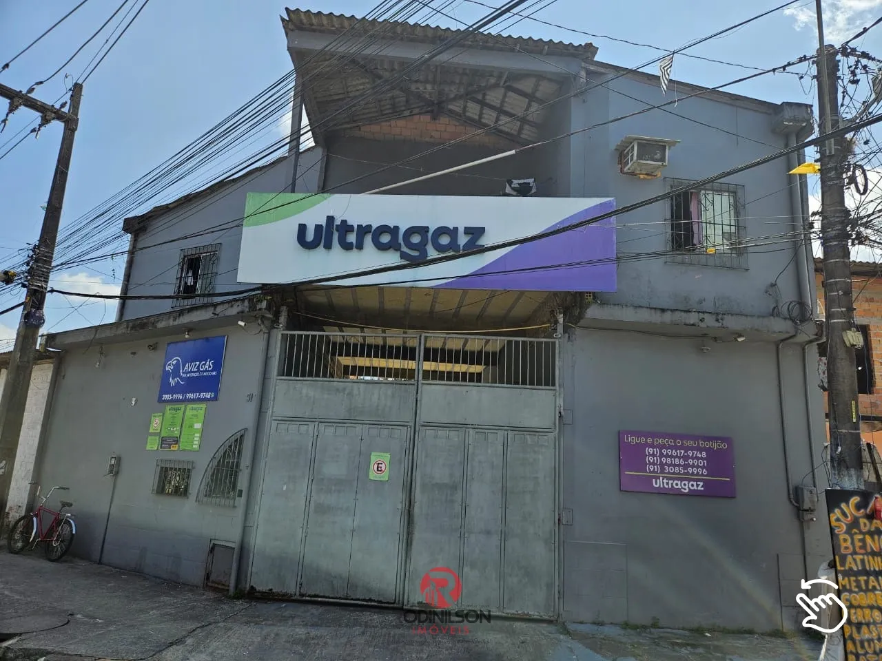 Prédio comercial para venda, ficam 100 botija de gás, 100 agua mineral, 01 moto, computado