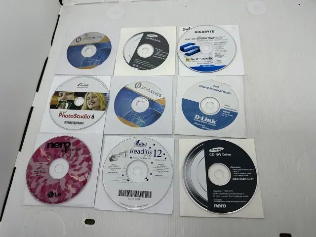 Lote 9 Cd Drivers Mobo Gigabyte Cd-rw Nero Photostudio Iris (Usado)