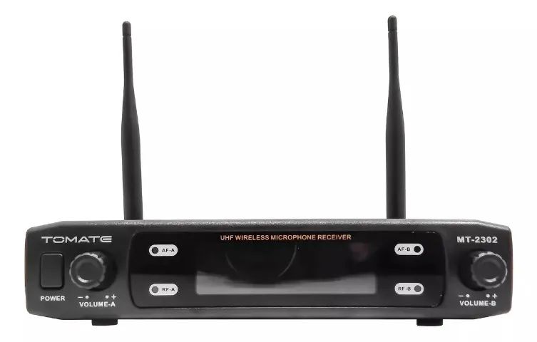 Microfone Duplo Sem Fio Wireless Profissional Tomate Mt-2302 Uhf - Foto 2