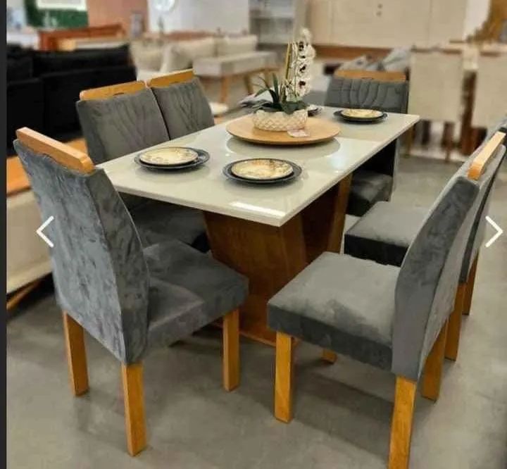 Mesa de jantar moderna com 6 cadeiras - Foto 4