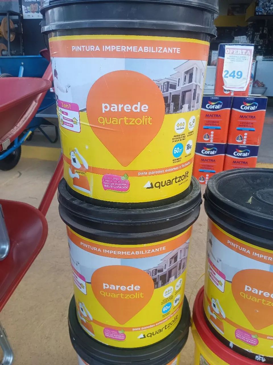 TINTA IMPERMEABILIZANTE QUARTZOLIT 18L - PROTEÇÃO PRA SUA PAREDE!