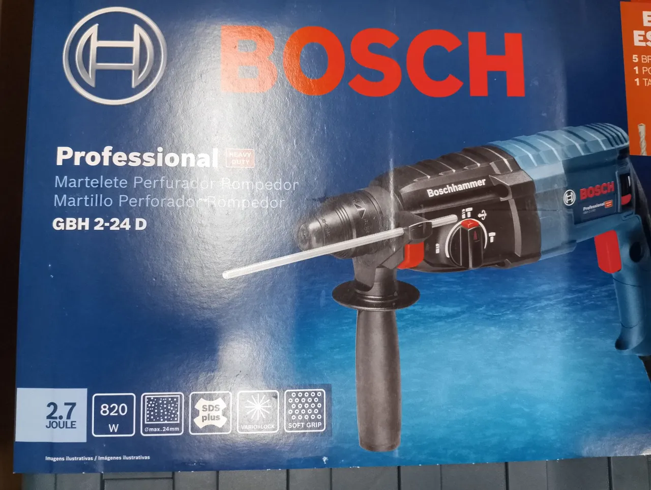 Martelete Perfurador Rompedor Bosch GBH 2-24 D