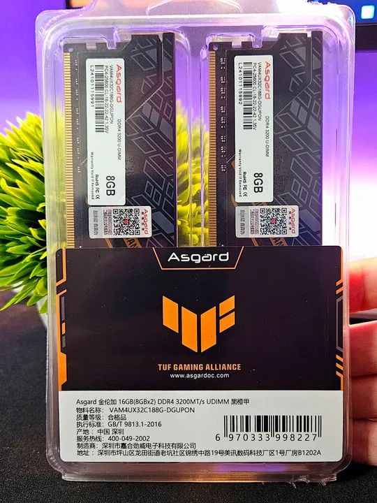 (NOVO) Memória RAM Asgard TUF Gaming 16GB (2x8GB), DDR4, 3200MHz