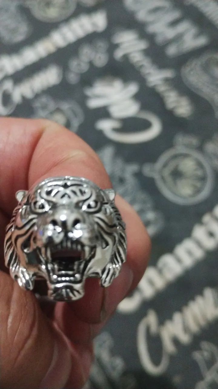 Anel em prata legítima Tigre 