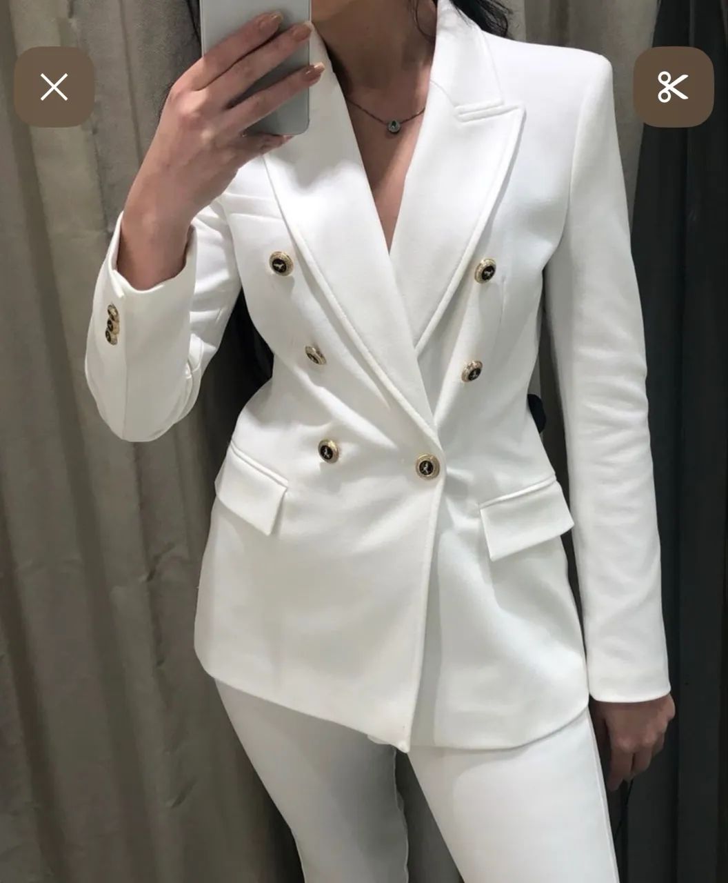 Blaser Zara branco veste 38