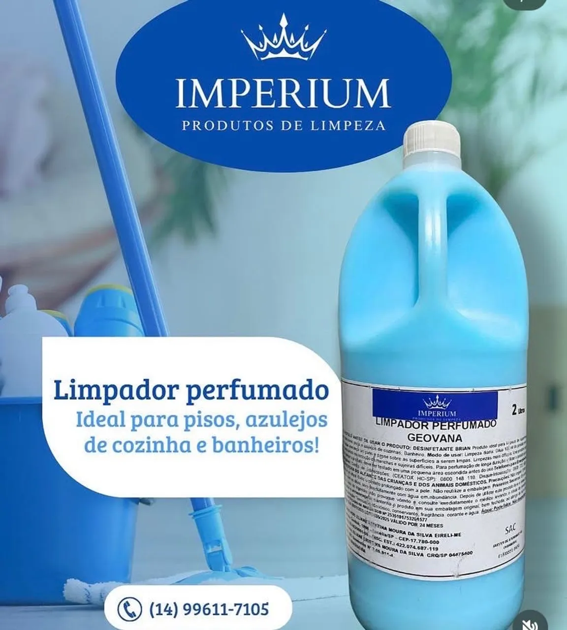 Limpador Perfumado Geovana Imperium 2 Litros