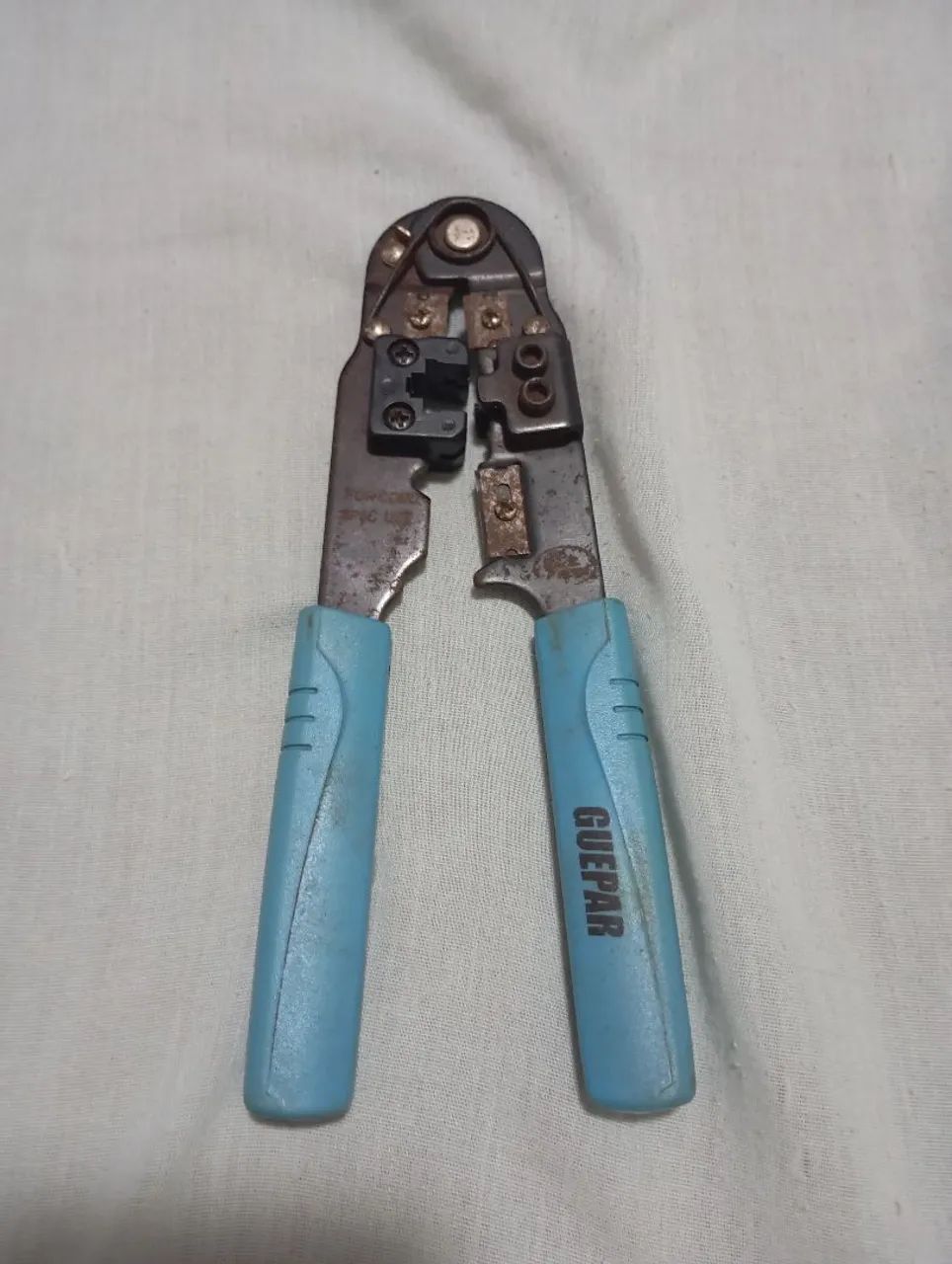 Climpador Alicate para Cabo de Internet RJ45 + 10 Clipes de Brinde - Foto 3