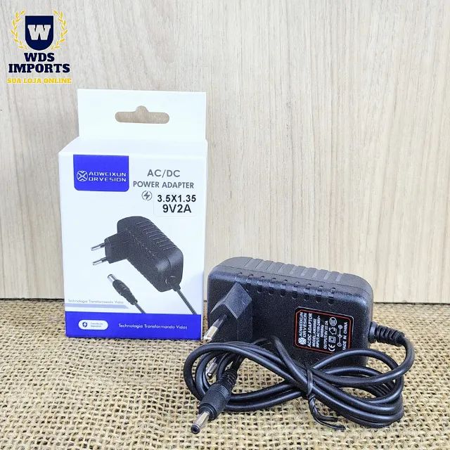 Fonte De Alimentação 9v 2A Plug Fino