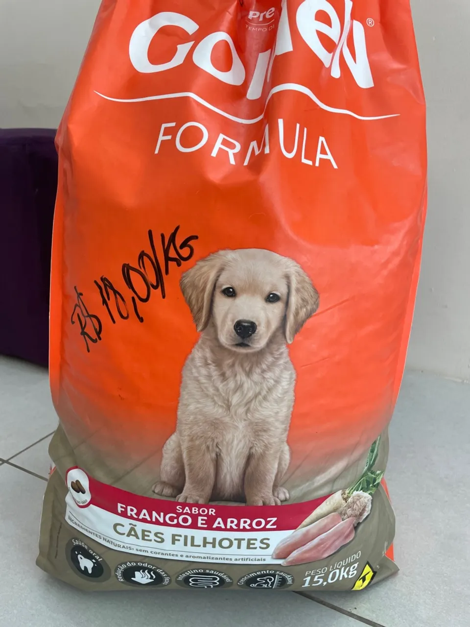 Ração Golden Fórmula 14KG Filhotes Frango e Arroz
