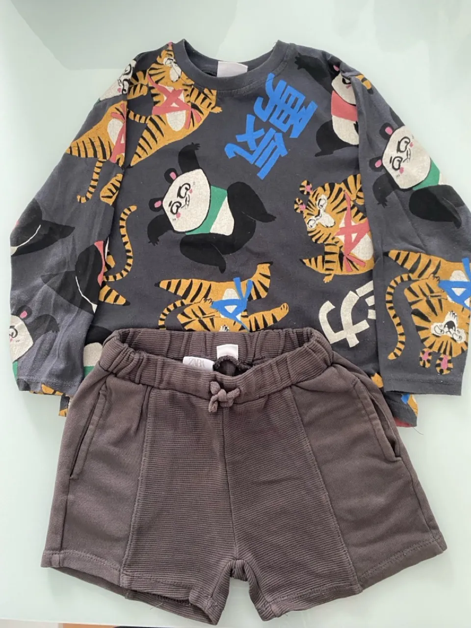 Conjunto Infantil Zara - Estampa Tigre e Panda