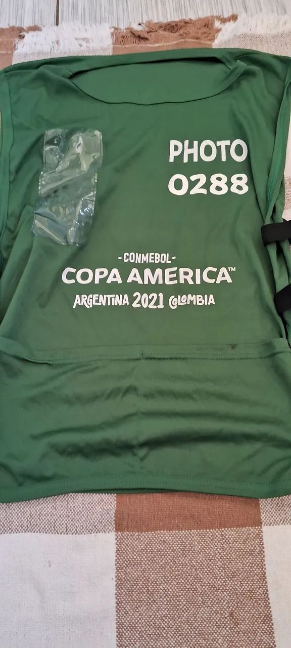 Colete imprensa (fotógrafo Colômbia) Copa América 2021 Argentina