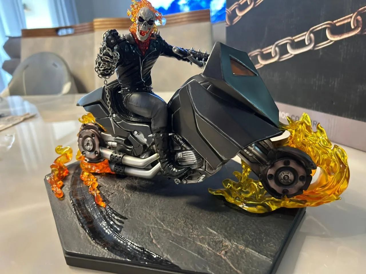 Iron Studios Ghost Rider 1/10 peça nova item raro  - Foto 4