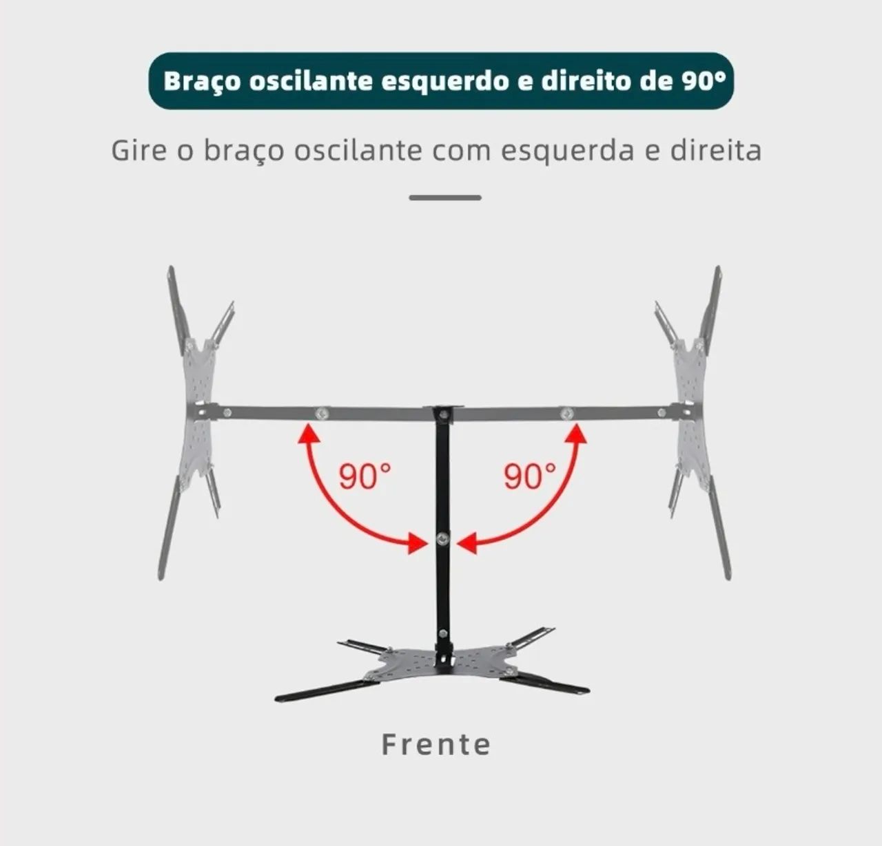 Suporte de Parede para TV - Articulado - Preto - Foto 5