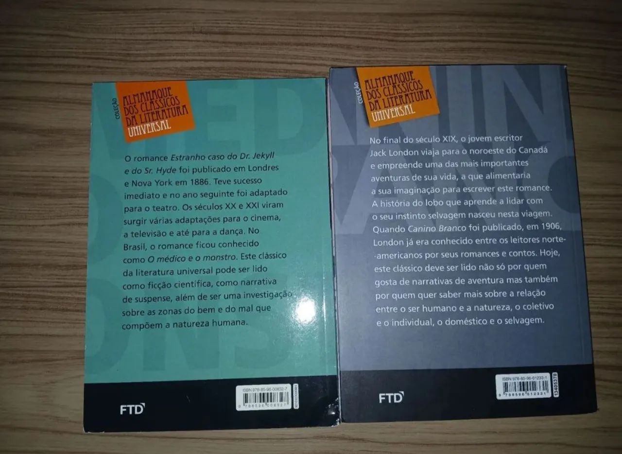 2 livros: O médico e o mostro e Canino branco - FTD - Foto 2