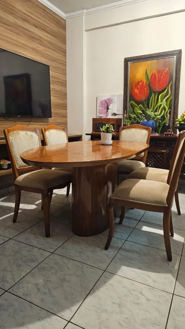 Mesa de Jantar Oval 6 lugares  - Foto 3