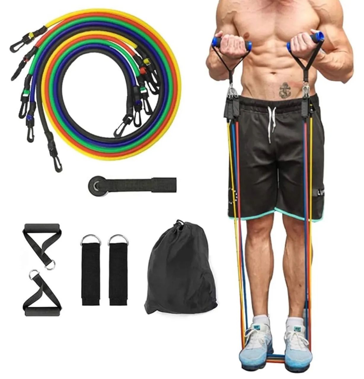 Faixas Elásticas de Resistência para Treino - Foto 4
