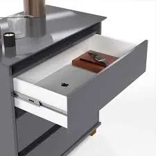 Mesa de Cabeceira/Mini Comoda 3Gvs Cinza Grafite EJ Moveis - Entrega Rápida!  - Foto 2