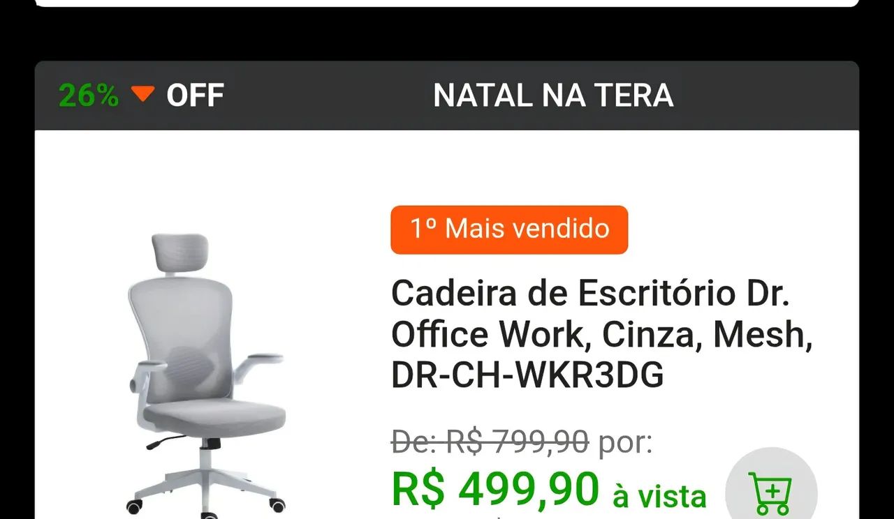 Cadeira Dr. Office Cinza Nova - Foto 6