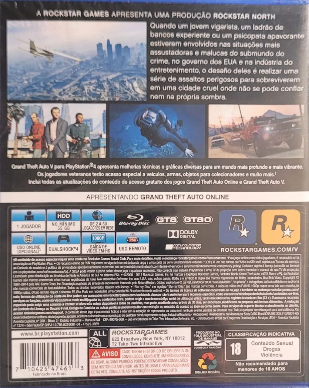 Grand Theft Auto V (GTA V) e Resident Evil Village para PS4 - Novos e Lacrados - Foto 3