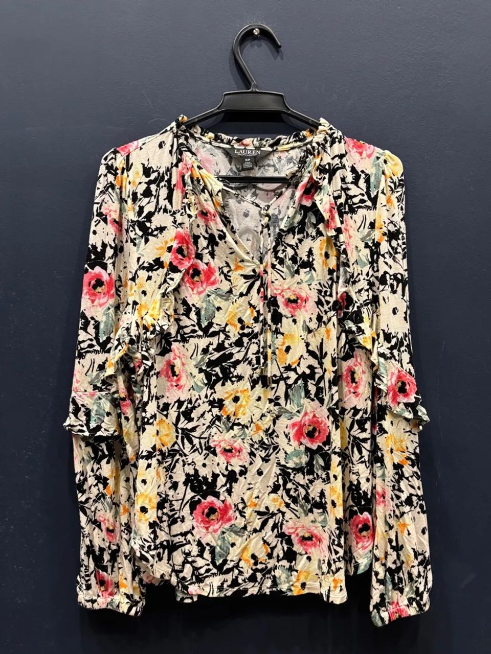 Blusa estampada floral Ralph Lauren tamanho p