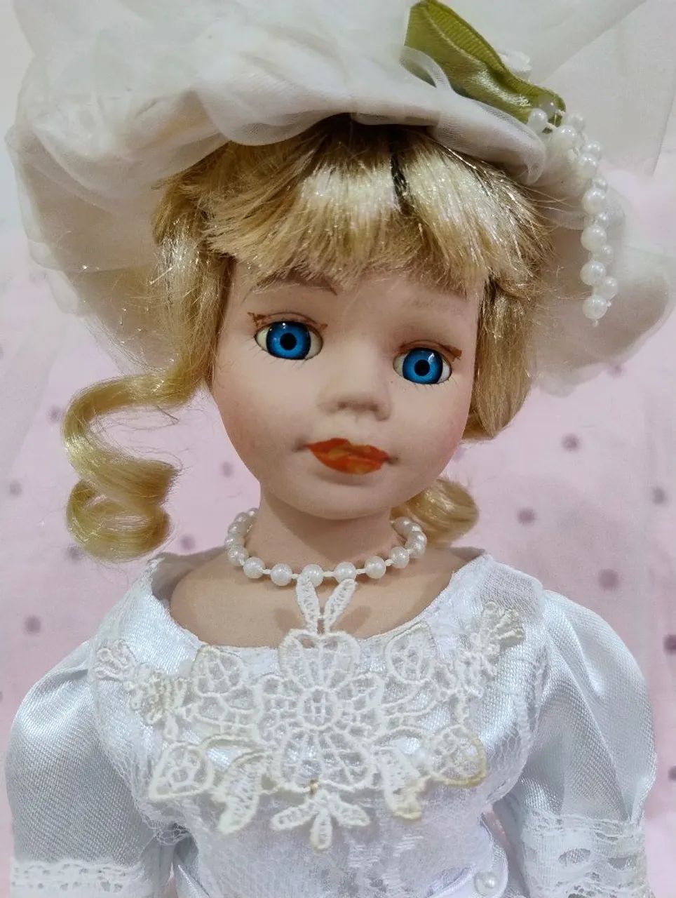 Boneca de porcelana" Noiva" década de 90  - Foto 2