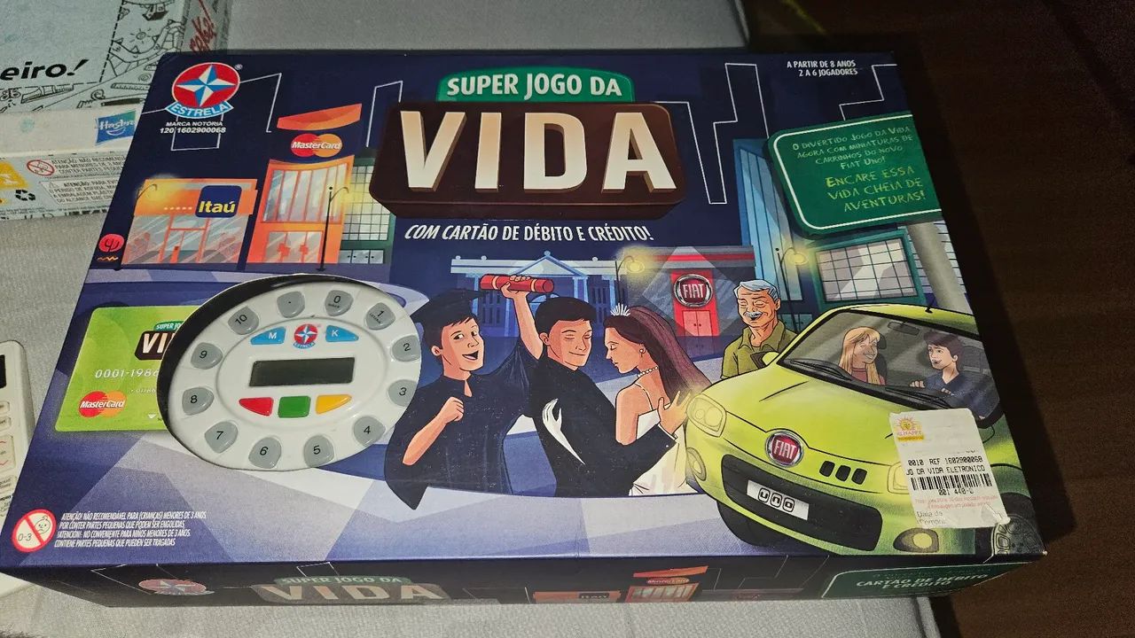 Jogo de Tabuleiro Super Jogo da Vida - Com Cartão de Débito e Crédito!