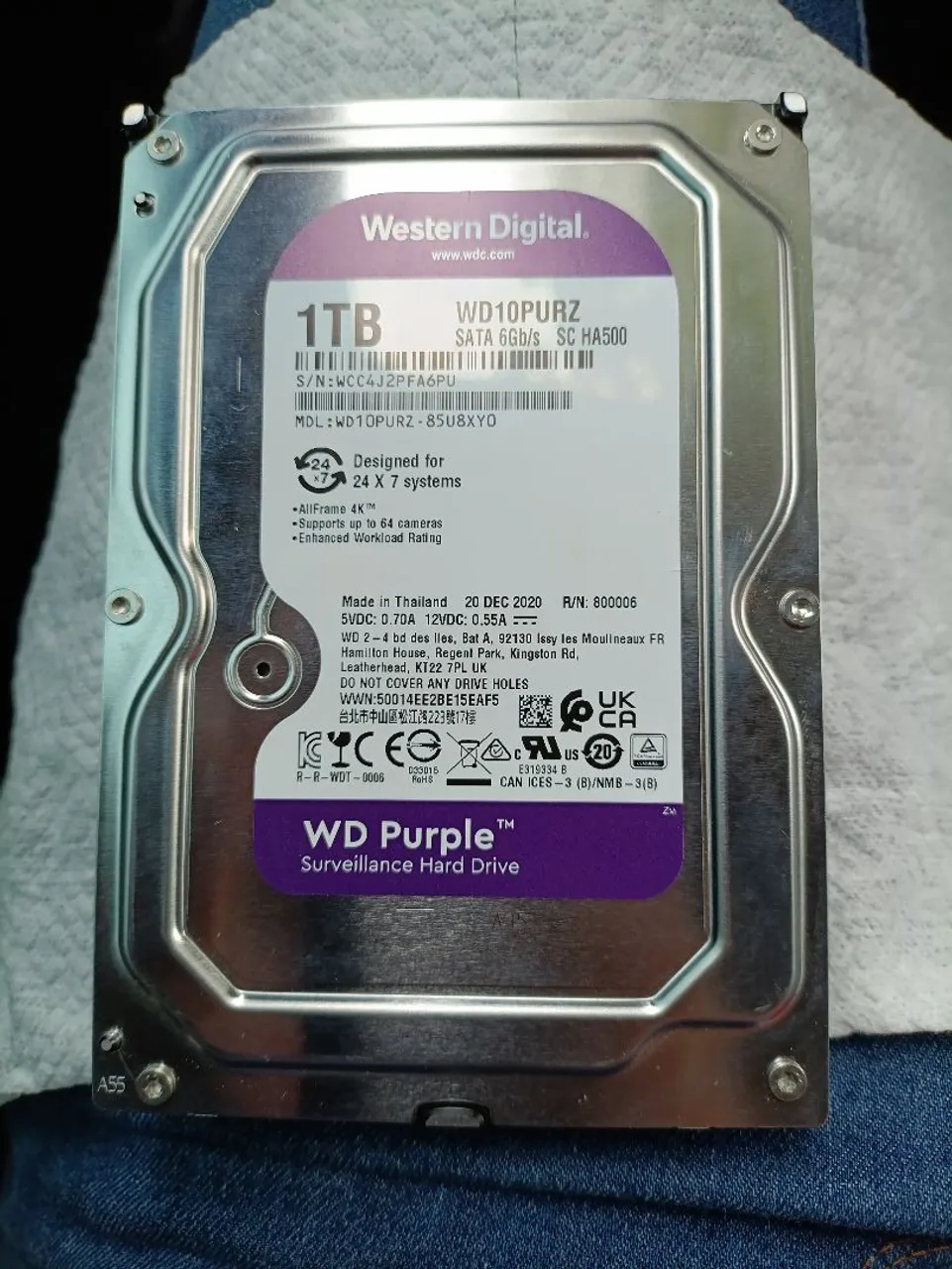 HD Western Digital Purple 1TB