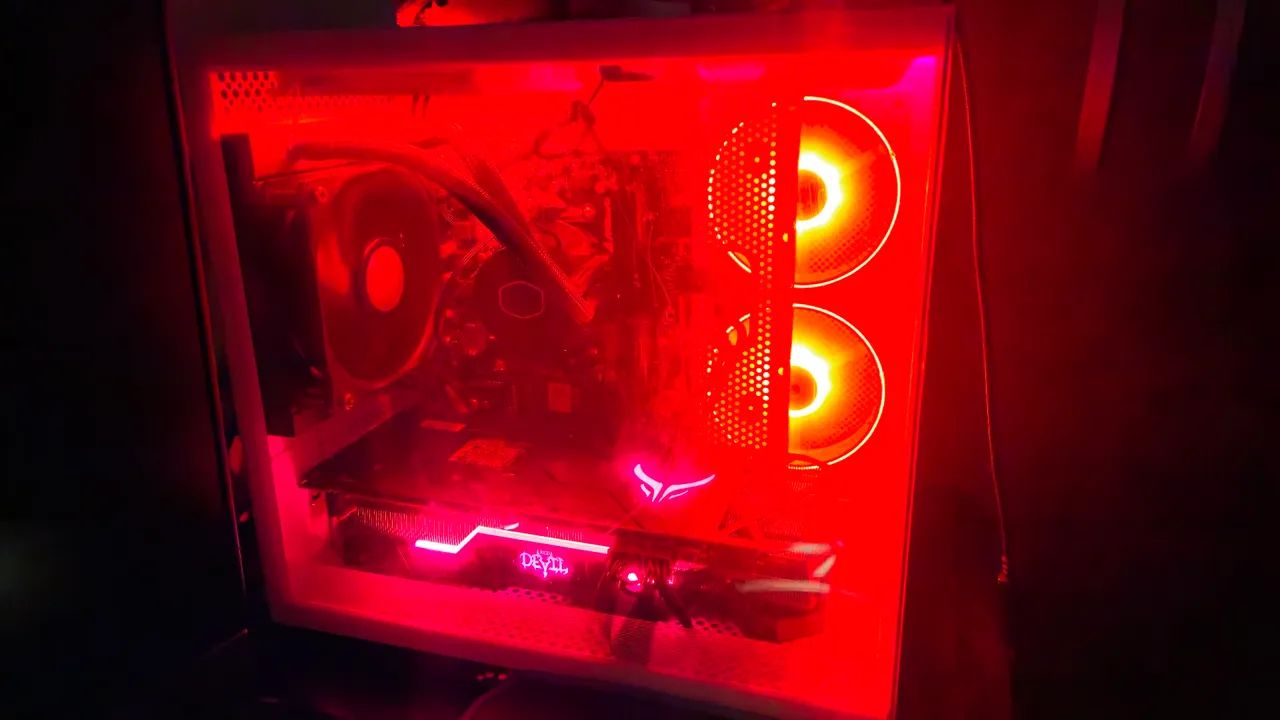 PC Gamer com Monitor Curvo 27 / 180Hz - Ryzen 5 4500+RX 5700 RED DEVIL-COMPLETO - Foto 3