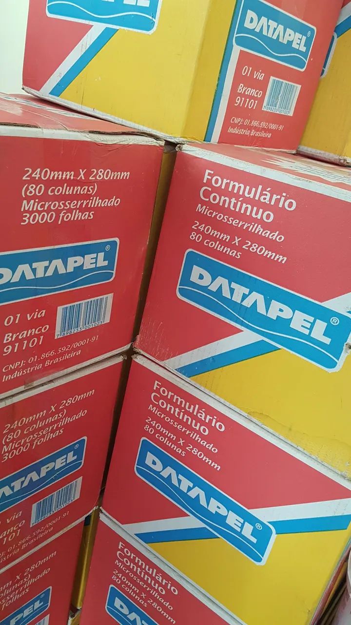 Formulário Contínuo 01 Via DATAPEL. 3.000 jogos.
