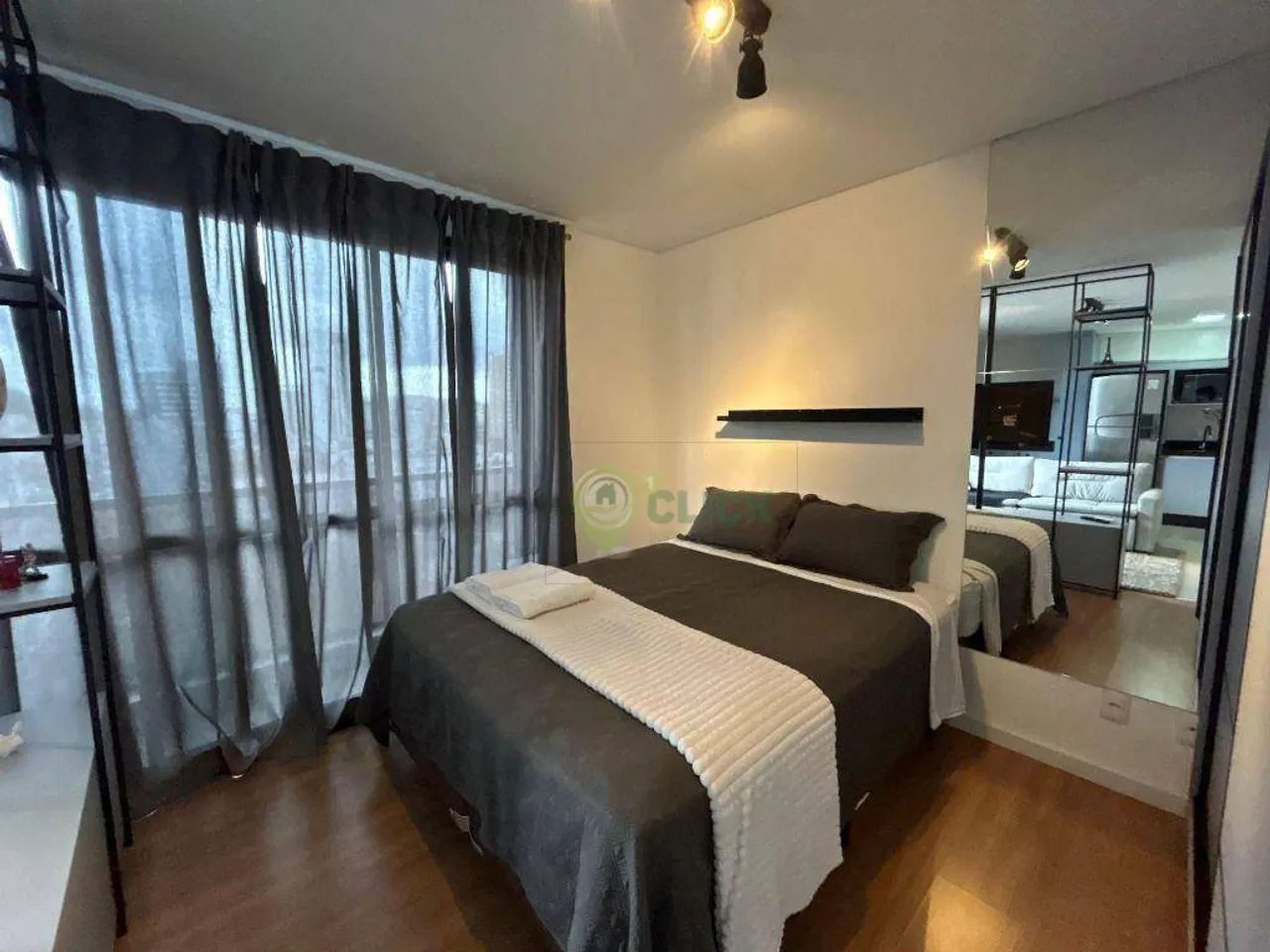 Apartamento Studio mobiliado e decorado no centro de Joinville SC - Foto 3