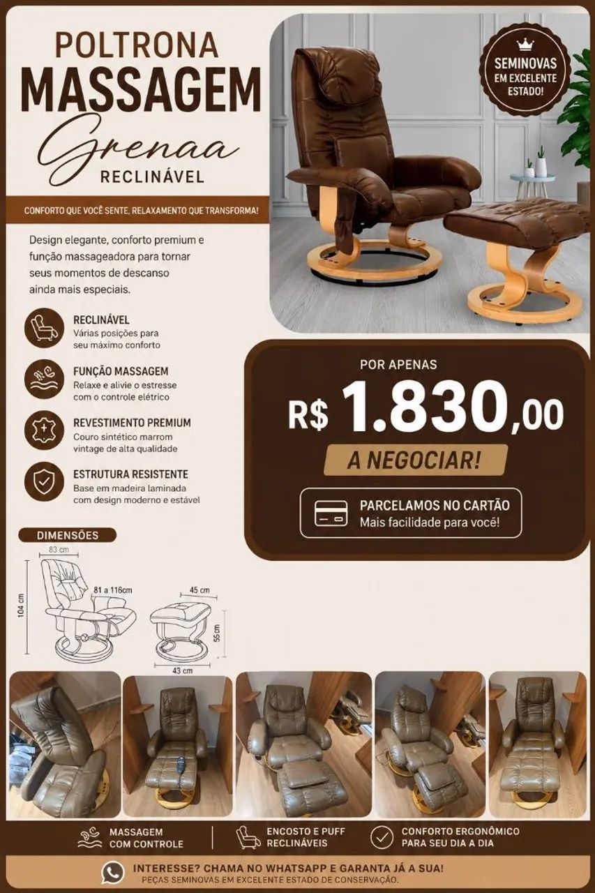 Poltronas massagem 