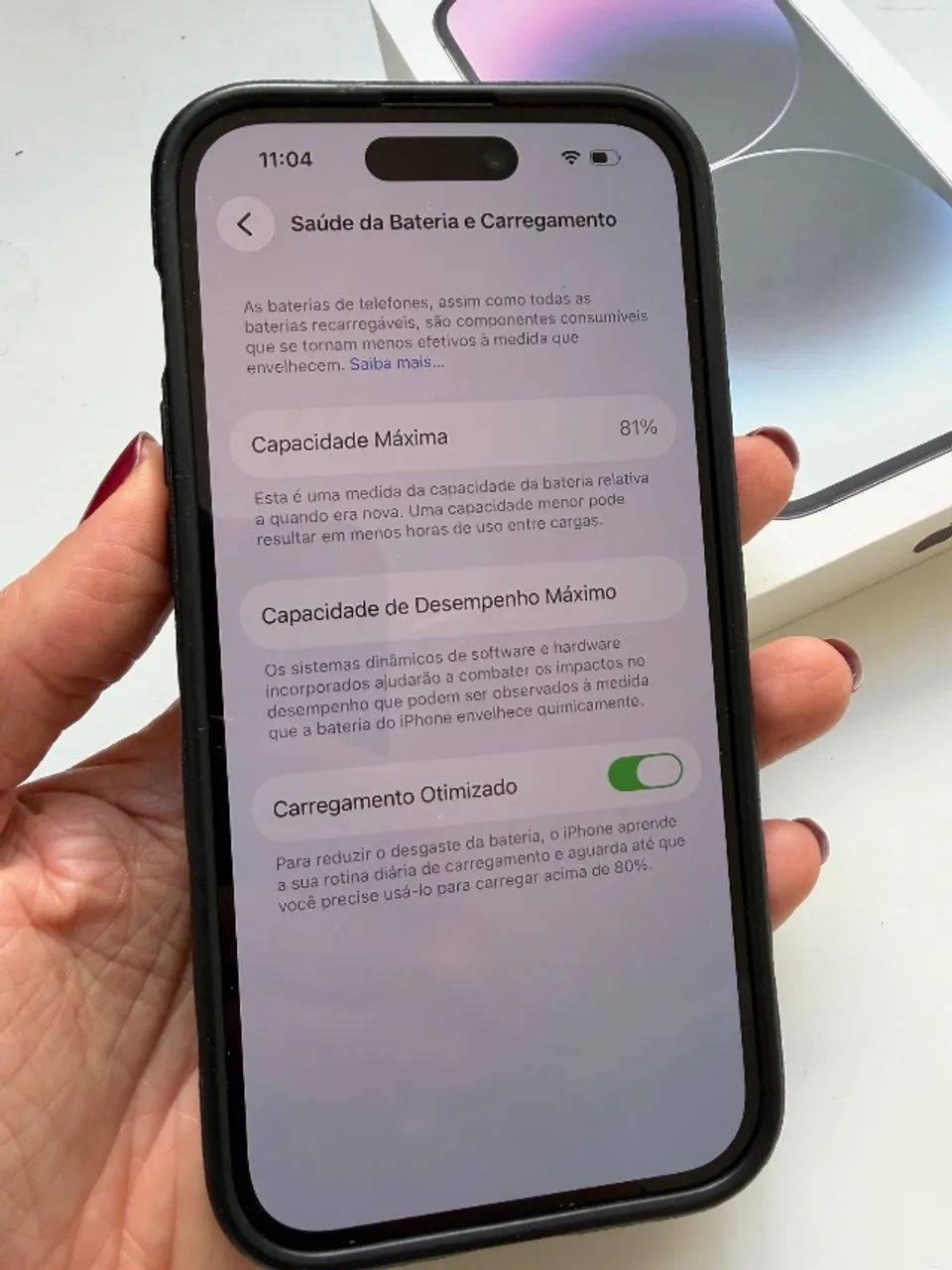 iPhone 14 Pro 128GB Roxo e-SIM - Bateria 81% - Foto 3