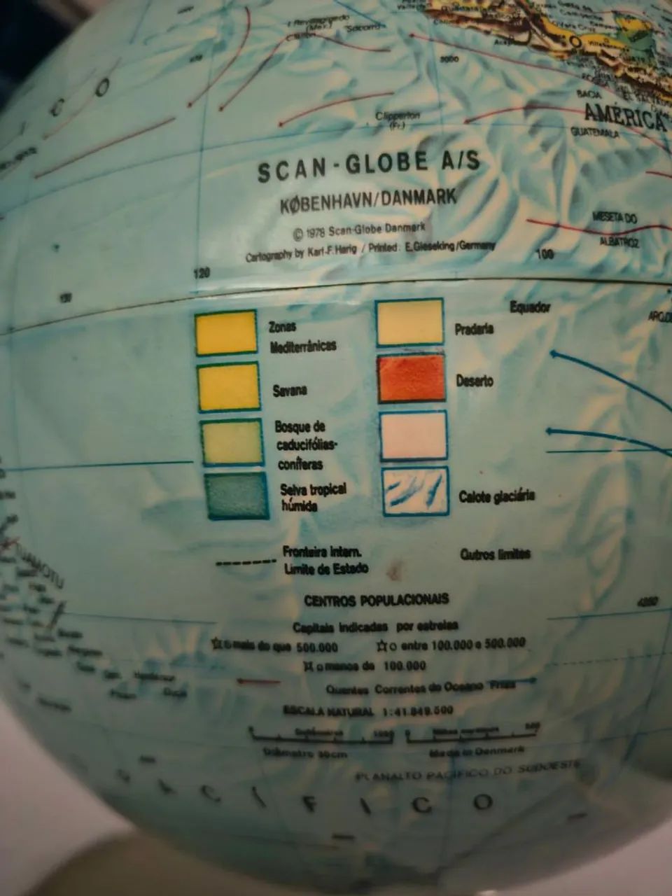 Raro Globo terrestre iluminado  - Foto 5