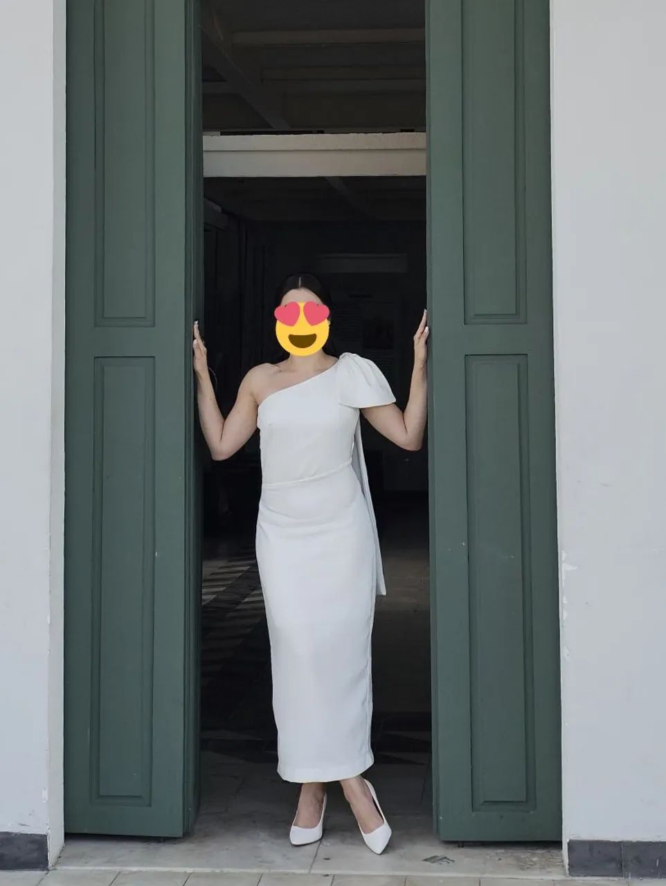 Vestido midi branco tamanho 36/38
