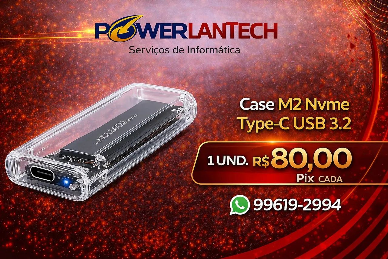 Case Ssd M2 Nvme Type-C USB 3.2