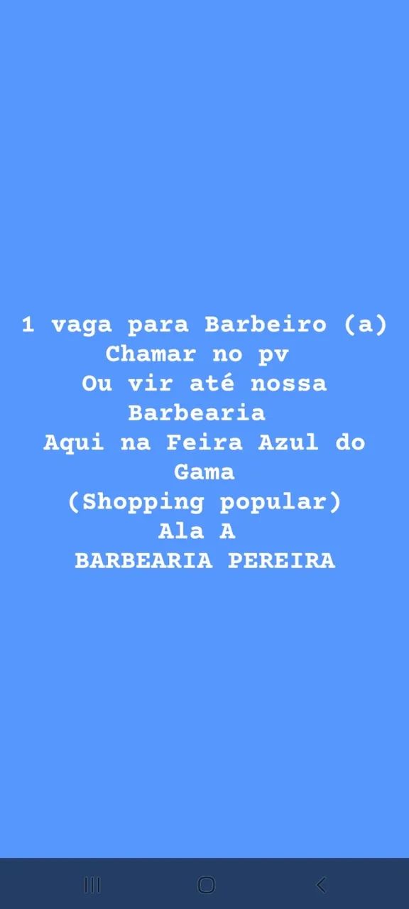 Vaga para Barbeiro (a)