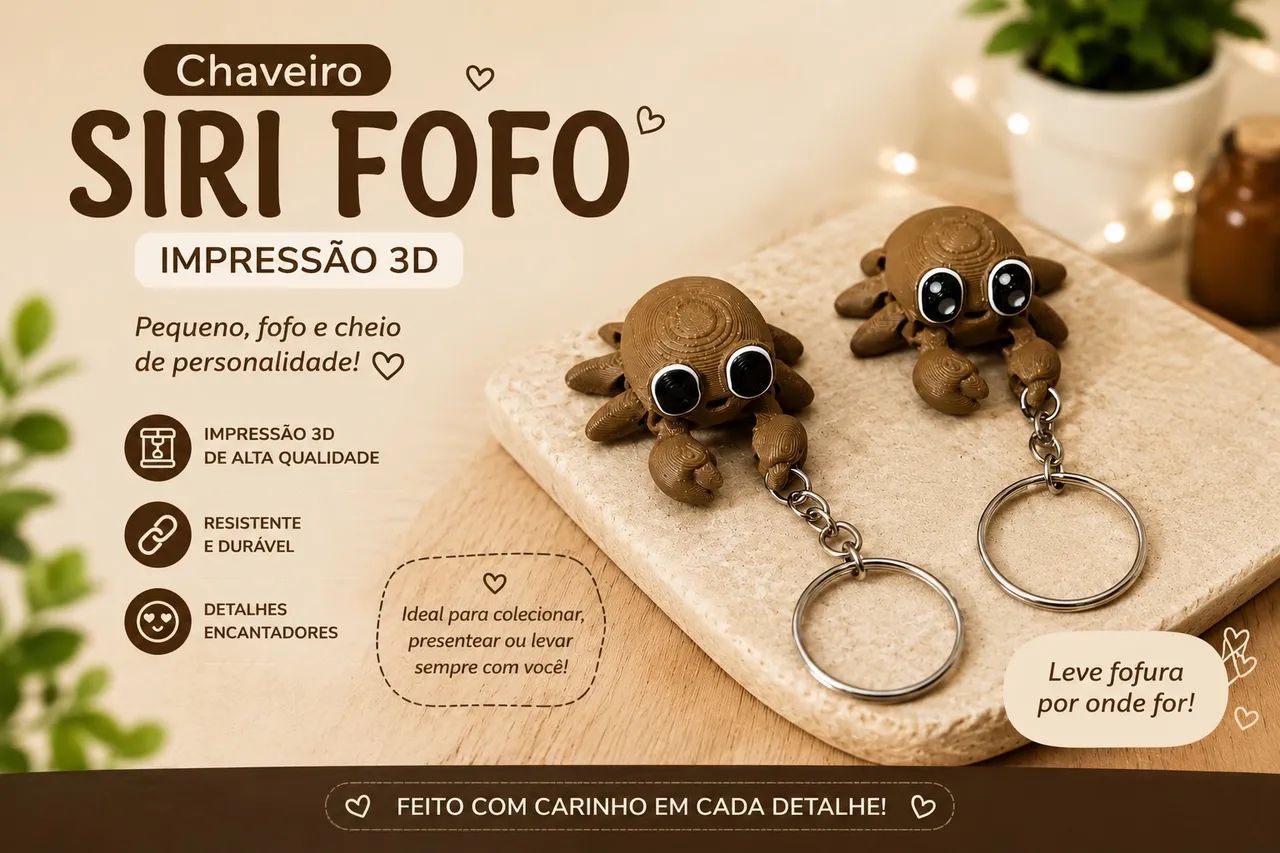 Chaveiros impressão 3D - Foto 3