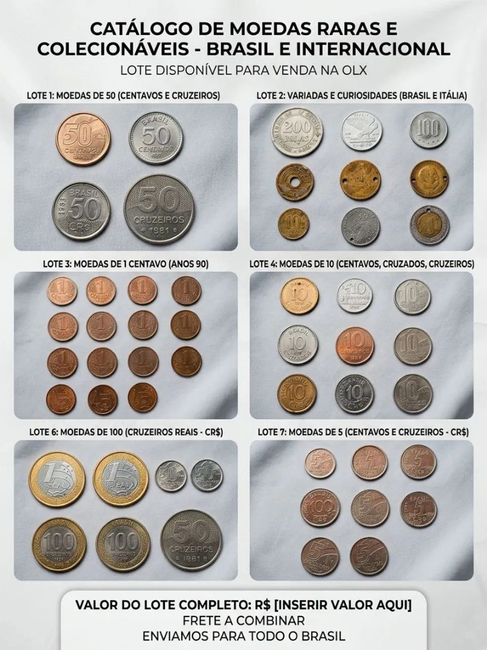 Moedas Antigas - A combinar valores
