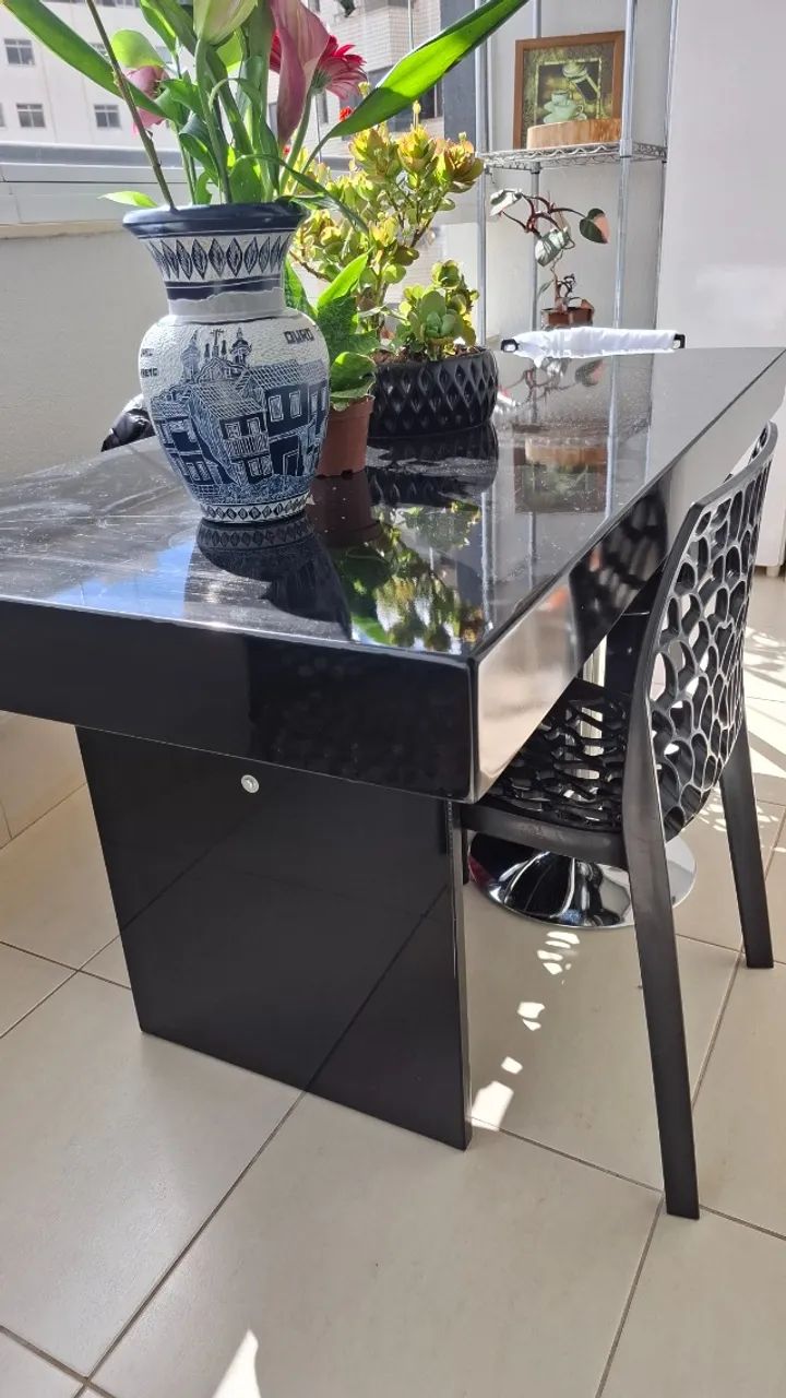 Mesa de ardósia com 4 cadeiras - Foto 3