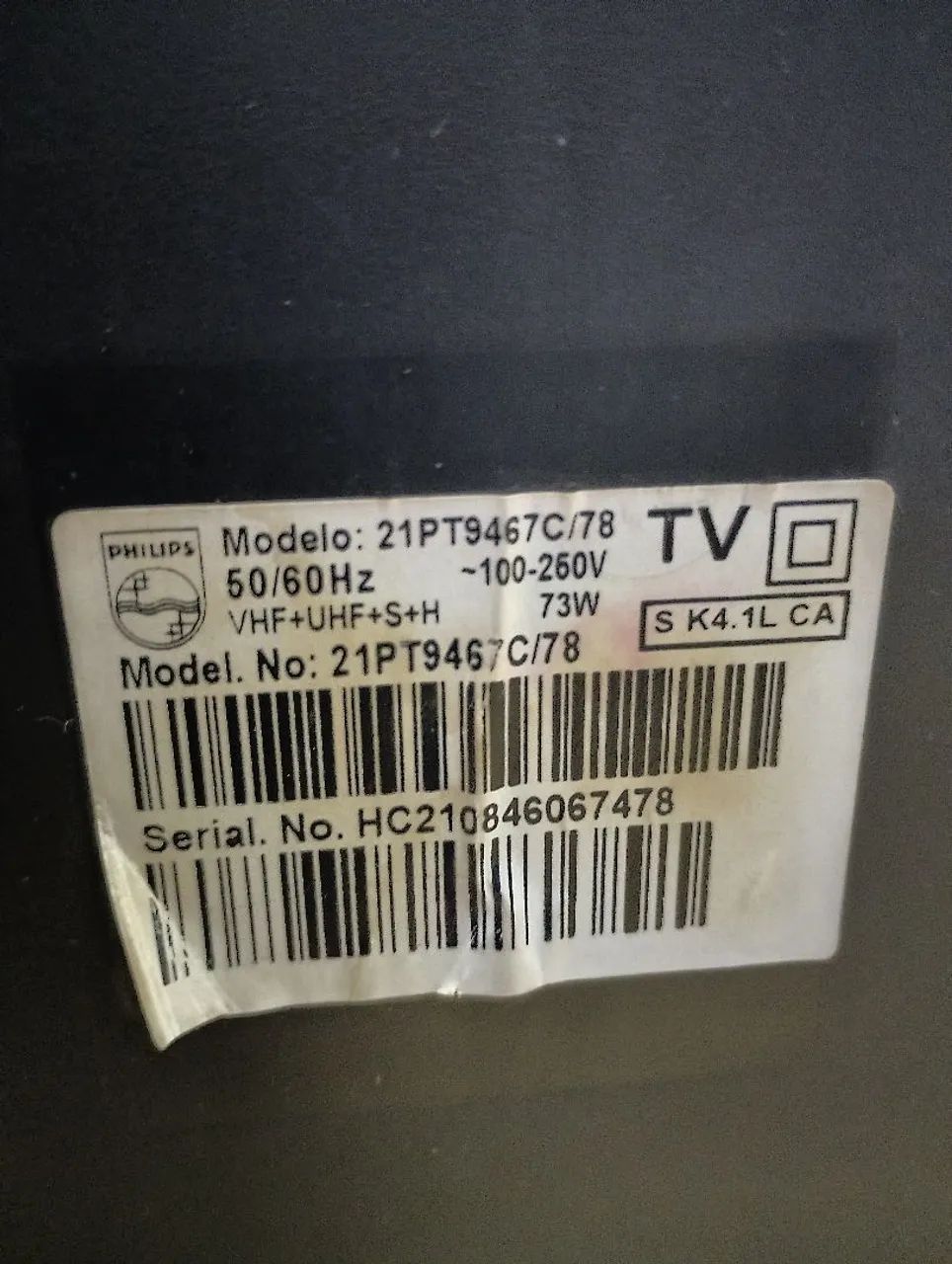 Tv Philips 21 polegadas COM DEFEITO - Foto 3