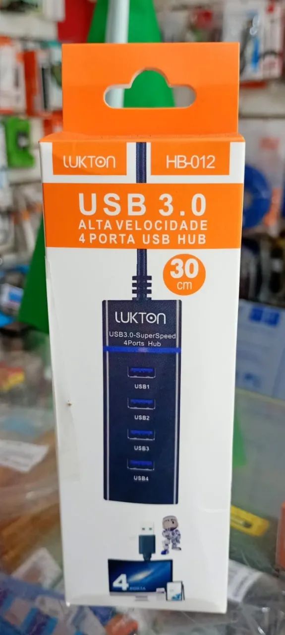 Hub Extensor USB 3.0 SuperSpeed 4 Portas Alta Velocidade - Novo