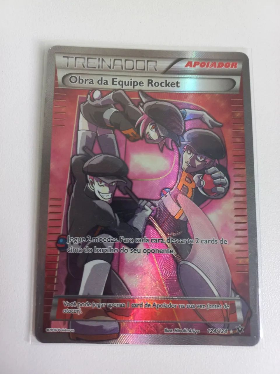 Carta pokemon obra da equipe rocket